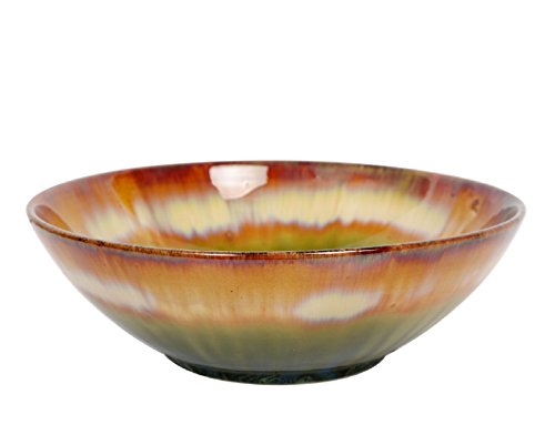 Hosley 9 Inch Diameter Multi Colored Ceramic Bowl. Ideal Gift for Wedding Special Events Perfect for Everyday Use Bowl Orbs Aromatherapy Spa Reiki Meditation Settings. O4