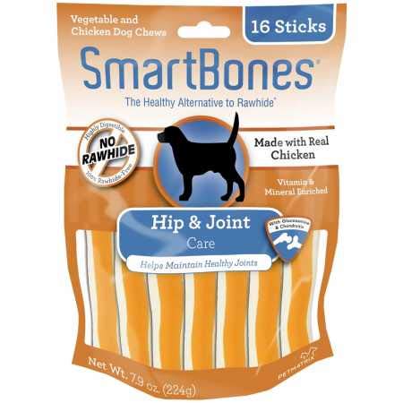 Smart Bones SBFC-02032 Hip And Joint Care Sticks 16 Count, Rawhide-Free Chews For Dogs, With Glucosamine And Chondroitin