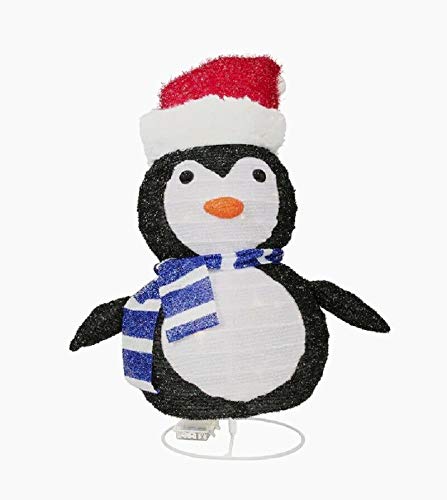Holiday Home 24' Lighted Pop Up Penguin Sculpture Outdoor Christmas Yard Decor Lawn Display