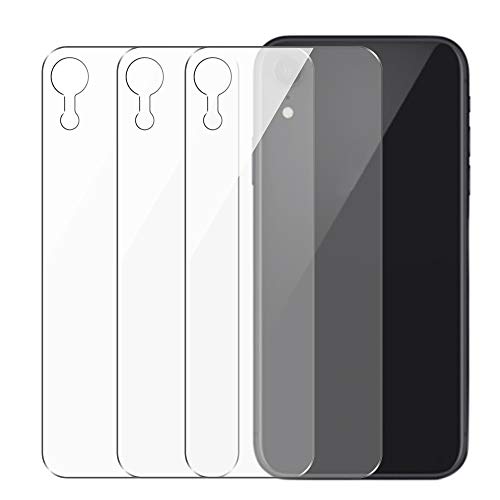 Conleke Back Temper Glass Screen Protector for iPhone XR, Rear Tempered Glass [3D Touch] Film Anti-Fingerprint/Scratch Compatible with iPhoneXR (6.1 inch) (3 Back,Thin)