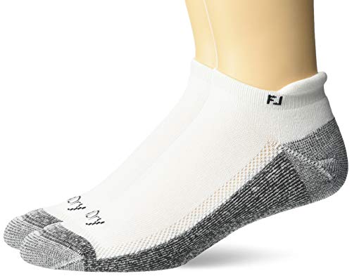 FootJoy Men's ProDry Roll Tab 2-Pack Socks White Size 7-12