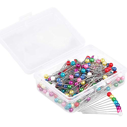 Sewing Pins, 200 PCS Straight Pins 1.6 in Pearlized Ball Head Pins, Sewing Pins for Fabric DIY Sewing Pins Crafts