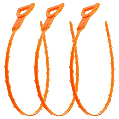 Vastar 3 Pack 19.6 Inch Drain Snake Hair Drain Clog Remover Cleaning Tool