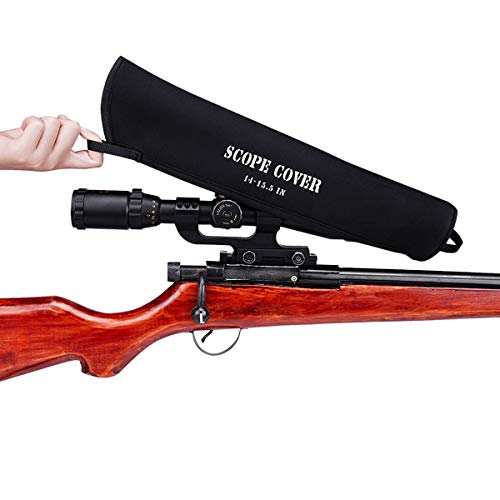 kemimoto Scope Covers Fits Rifle Spotting Neoprene Optics Lens Cover 10 Inch-12 Inch Black