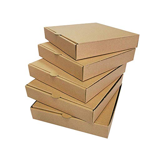 9' Kraft Corrugated Paper Pizza Box, Brown Gift Packing Boxes for Party 10 Pack (Brown, 9')