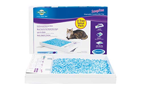PetSafe ScoopFree Self-Cleaning Cat Litter Box Tray Refills with Premium Blue Non-Clumping Crystals - 3 Pack