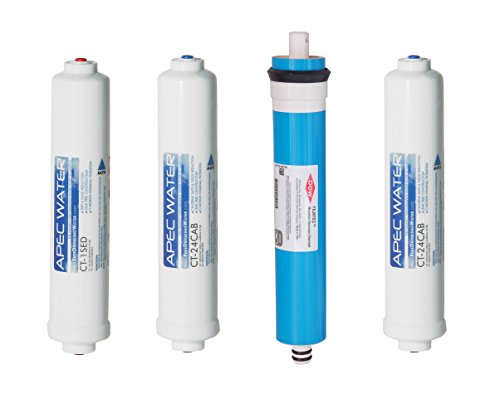 APEC Water Systems FILTER-MAXQUICK US MADE 90 GPD Complete Replacement Filter Set for ULTIMATE Series Reverse Osmosis Water Filter System RO-QUICK90 Stage 1-4