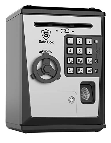 Like Toy Piggy Bank Safe Box Fingerprint ATM Bank ATM Machine Money Coin Savings Bank for Kids