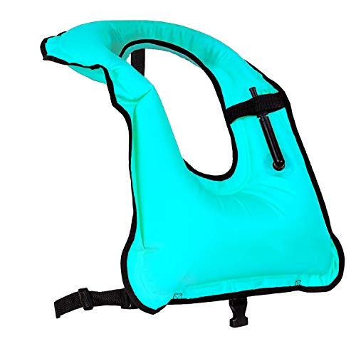 Rrtizan Men/Women Snorkel Vest Adult Inflatable Snorkeling Jacket for Diving Swimming Safety