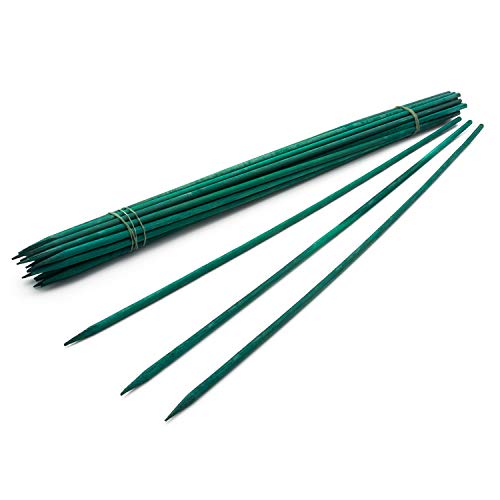 18' Green Wood Plant Stake, Floral Picks, Wooden Sign Posting Garden Sticks (25 Pcs) by Royal Imports