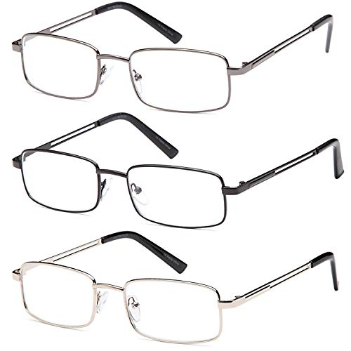 Reading Glasses 3X Stainless Flex Readers - 1.75x