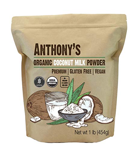 Anthony's Organic Coconut Milk Powder, 1lb, Gluten Free, Vegan & Dairy Free, All Natural Creamer, Keto Friendly