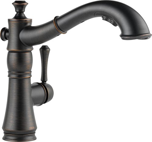 Delta Faucet Cassidy Single-Handle Kitchen Sink Faucet with Pull Out Sprayer and Magnetic Docking Spray Head, Venetian Bronze 4197-RB-DST