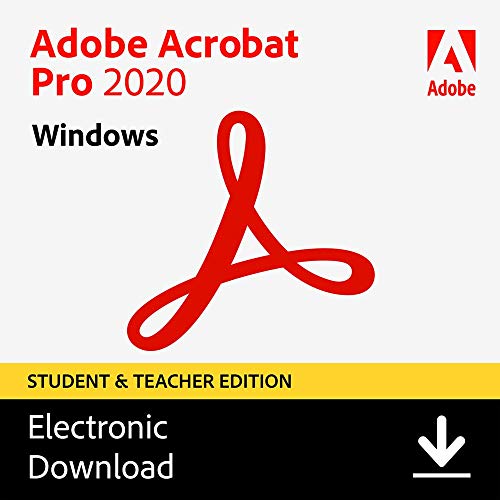 Adobe Acrobat Pro 2020 Student and Teacher Edition [PC Online Code]