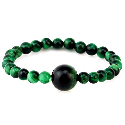 Anti Nausea Wristband, Relief for Motion Sickness and Morning Sickness, Acupressure Wristband, Push Bead Into Wrist, Seasickness, Car Sickness, Helps Vertigo, Relieves Dizziness (Green Tiger Eye)