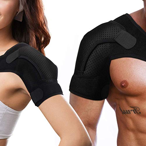 Shoulder Brace for Women & Men Shoulder Support with Pressure Pad Breathable Neoprene Shoulder Compression Sleeve for Rotator Cuff AC Joint Dislocated Shoulder Labrum Tear Shoulder Pain