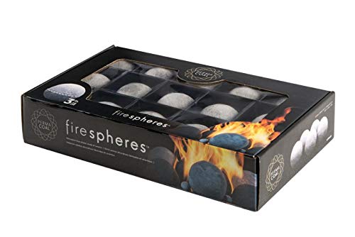 Bond Manufacturing Ceramic Fire Balls | Set of 15 | Fire Pit / Fire Table Accessory for Indoor and Outdoor Fireplace