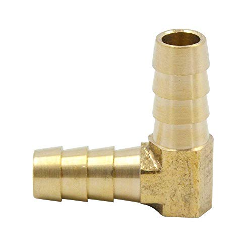 1/2' Hose ID/Hose Barb 90 Degree L Right Angle Elbow Barbed Brass Fitting Fuel/Air/Water/Boat/Gas/Oil WOG
