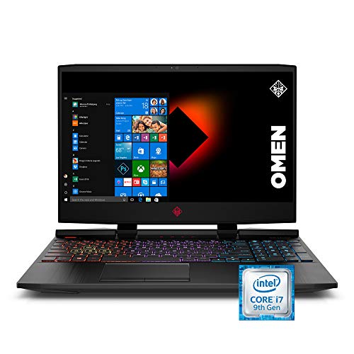 Omen by HP 2019 15-Inch Gaming Laptop, 9th Gen Intel i7-9750H, NVIDIA GeForce RTX 2060 (6 GB), 16 GB RAM, 512 GB Solid-State Drive, VR Ready, Windows 10 Home (15-dc1050nr, Shadow Black)