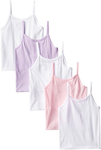 Hanes Girls' 5-Pack Cotton Assorted Cami, Small