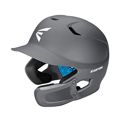 EASTON Z5 2.0 Batting Helmet w/ Universal Jaw Guard | Baseball Softball | Junior | Matte Charcoal | 2020 | Dual-Density Impact Absorption Foam | High Impact ABS Shell | Moisture Wicking BioDRI Liner