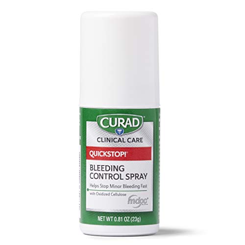 CURAD QuickStop Bleeding Control Spray, For Minor Cuts & Scrapes, .81oz (1 Count)