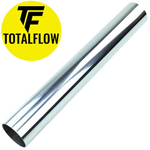 TOTALFLOW 20-409-305-15 Universal Straight Exhaust Pipe Extension - Tube Replacement 409SS Straight Tube 3.5 Inch Outer Diameter - 20' long Exhaust Pipe