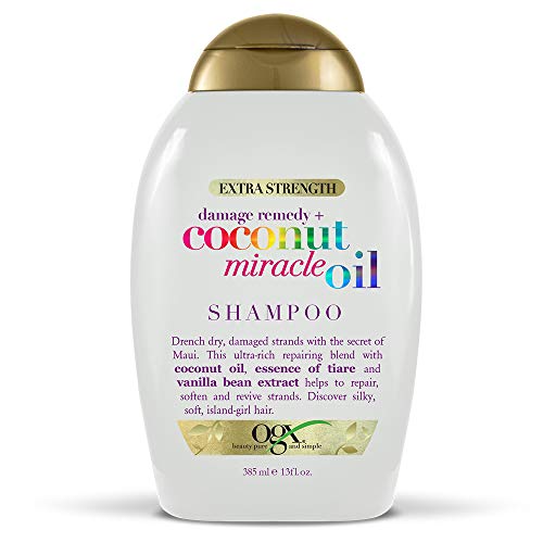 OGX Extra Strength Damage Remedy + Coconut Miracle Oil Shampoo, 13 Ounce