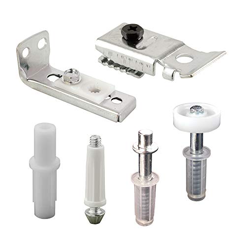 Prime-Line N 7534 Bi-Fold Door Hardware Repair Kit – Includes Top and Bottom Brackets, Top and Bottom Pivots and Guide Wheel – Door Repair Kit for 1’ to 1-3/8” Thick Doors Up To 50 Lbs.