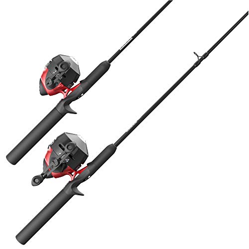 Zebco 202 & Zebco 404 Spincast Reels and 2-Piece Fishing Rod Combos (2-Pack), QuickSet Anti-Reverse Fishing Reels with Bite Alert