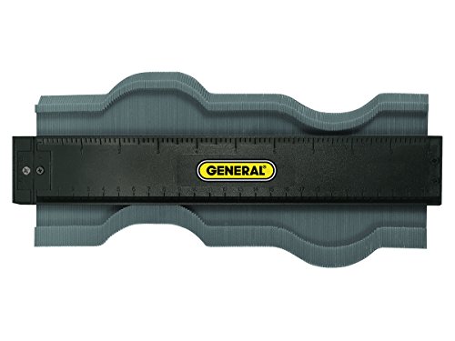 General Tools 833 Plastic Contour Gauge, Profile Gauge, Shape Duplicator, 10-Inch (254mm), Precisely Copy Irregular Shapes For Perfect Fit and Easy Cutting