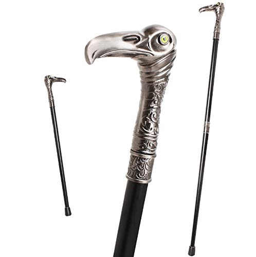 Ziv. Eagle Walking Stick- Decorative Cane Walking Stick for Men and Women- Assassin's Creed Eagle Cosplay Cane, Walking Cane, All Metal Walking Stick Symbol of Power and Strength