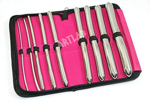 German Stainless 9 Hegar Dilator Sounds Set 8 Inches Instrument Double Ended Ultra Smooth Finish Set of 9 Each Premium German Stainless