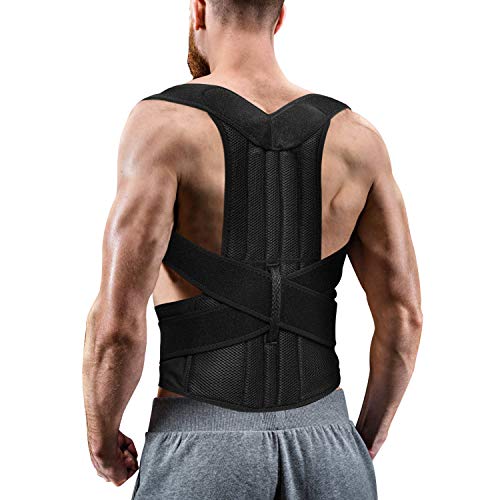 Back Brace Posture Corrector for Women and Men, Back Braces for Upper and Lower Back Pain Relief, Adjustable and Fully Back Support Improve Back Posture and Lumbar Support(XXL, 45.5'-49' Waist)