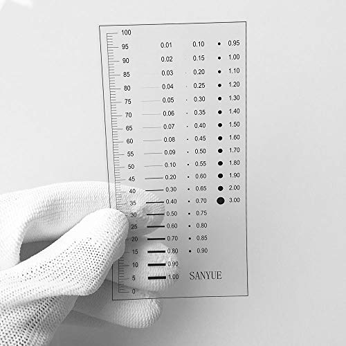 Flaw Detection Gauge SEC Size Estimation Chart (Transparency) for Defects and Measuring (Transparent, 2)