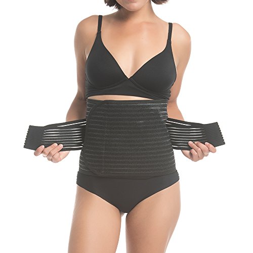 UpSpring Baby Shrinkx Belly Bamboo Charcoal Postpartum Belly Band and Waist Trainer for Postpartum Support and Weight Loss, Post Pregnancy Belly Wrap in Charcoal Gray, Small/Medium