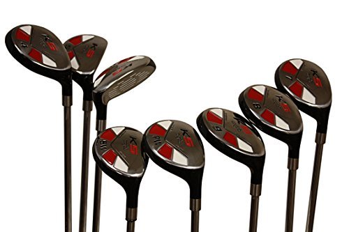 Senior Men’s Majek Golf All Hybrid Complete Full Set, which Includes: #3, 4, 5, 6, 7, 8, 9, PW Senior Flex Total of 8 Right Handed New Utility “A” Flex Clubs