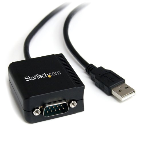 StarTech.com USB to Serial Adapter - 1 port - USB Powered - FTDI USB UART Chip - DB9 (9-pin) - USB to RS232 Adapter (ICUSB2321F),Black