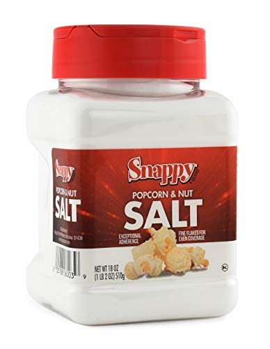 Snappy White Popcorn Salt, 18 oz