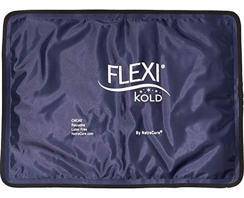 FlexiKold Gel Ice Pack (Standard Large: 10.5' x 14.5') - Reusable Ice Pack for Injuries (Cold Pack Compress to aid Back Injuries, Pain Relief for Shoulder, Ankle, Neck, Hip, Elbow, Wrist) - 6300-COLD