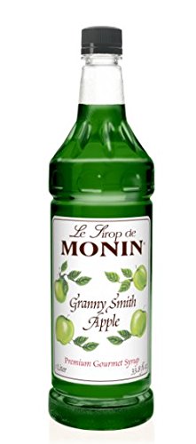 Monin Flavored Syrup, Granny Smith Apple, 33.8-Ounce Plastic Bottle (1 liter)