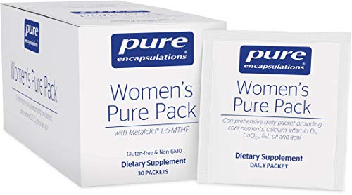 Pure Encapsulations - Women's Pure Pack - Hypoallergenic Multi-Vitamin/Mineral Complex with Omega-3 Fatty Acids, CoQ10, and Antioxidant Support - 30 Packets