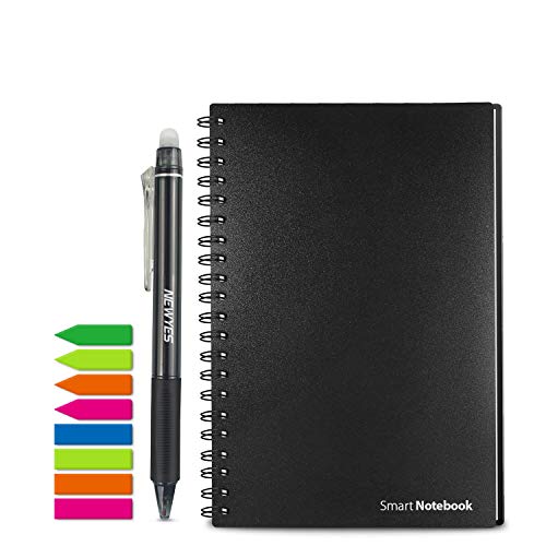 HOMESTEC Reusable Smart Notebook Erasable Wirebound Notebook Sketch Pads APP Storage