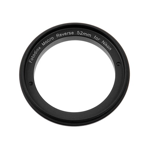 Fotodiox RB2A 52mm Filter Thread Lens, Macro Reverse Ring Camera Mount Adapter, for Nikon D1, D1H, D1X, D2H, D2X, D2Hs, D2Xs, D3, D3X, D3s, D4, D100, D200, D300, D300S, D700, D800, D800E, D40, D50, D60, D70, D70S, D80, D40X, D90, D3000, D3100, D3200, D5000, D5100, D7000, Fuji S1, S2, S3, S5