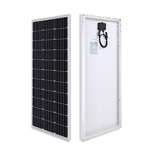 Renogy 100 Watt 12 Volt Monocrystalline Solar Panel, Compact Design 42.2 X 19.6 X 1.38 in, High Efficiency Module PV Power for Battery Charging Boat, Caravan, RV and Any Other Off Grid Applications