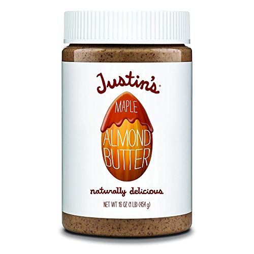 Justin's Maple Almond Butter, No Stir, Gluten-free, Non-GMO, Responsibly Sourced, 16oz Jar