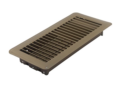 Accord ABFRBR410 Floor Register with Louvered Design, 4-Inch x 10-Inch(Duct Opening Measurements), Brown