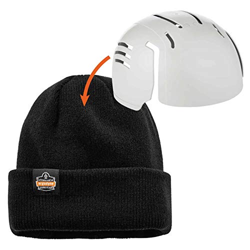 Rib Knit Hat with Bump Cap Insert, Ergodyne N-Ferno 6811ZI, Black