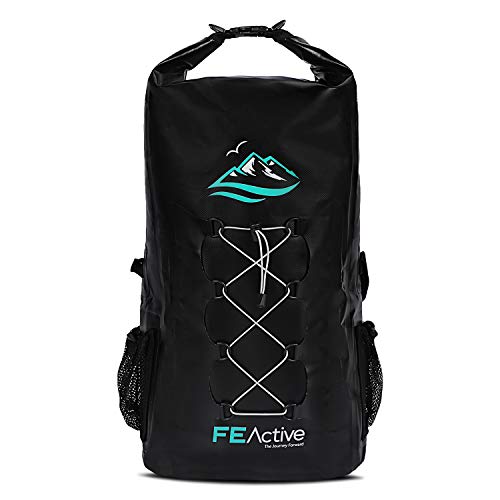 FE Active Dry Bag Waterproof Backpack - 30L Eco Friendly Bag for Men & Women for Fishing, Travel, Hiking, Beach & Survival Gear. Storage for Camera & Camping Accessories. | Designed in California, USA