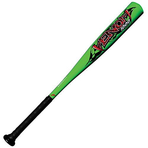 Franklin Sports Venom Aluminum Official Youth Tee Ball Bat - USA Regulation Approved - Perfect for Soft Core T-Balls - 25 Inch/15 Ounce (-10) Green